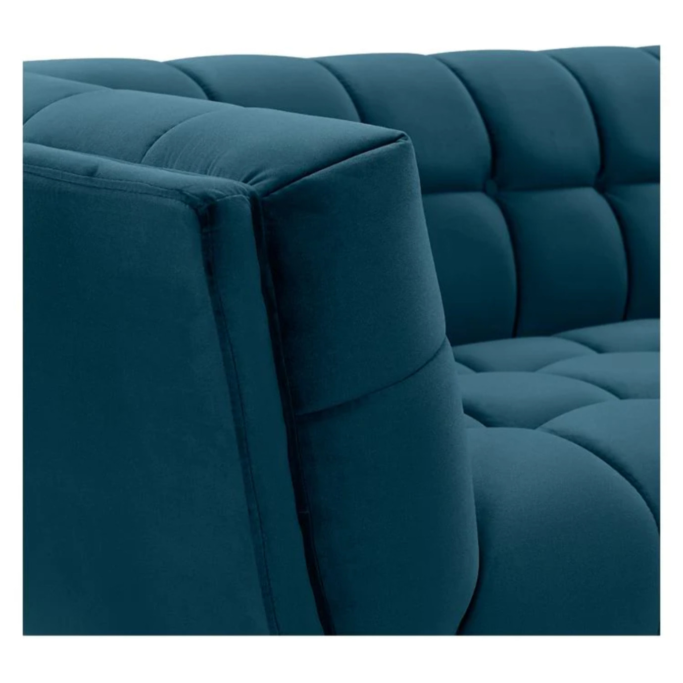 Canapé 3 places en velours bleu foncé - Mona