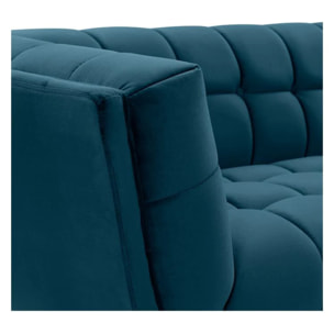 Canapé 3 places en velours bleu foncé - Mona