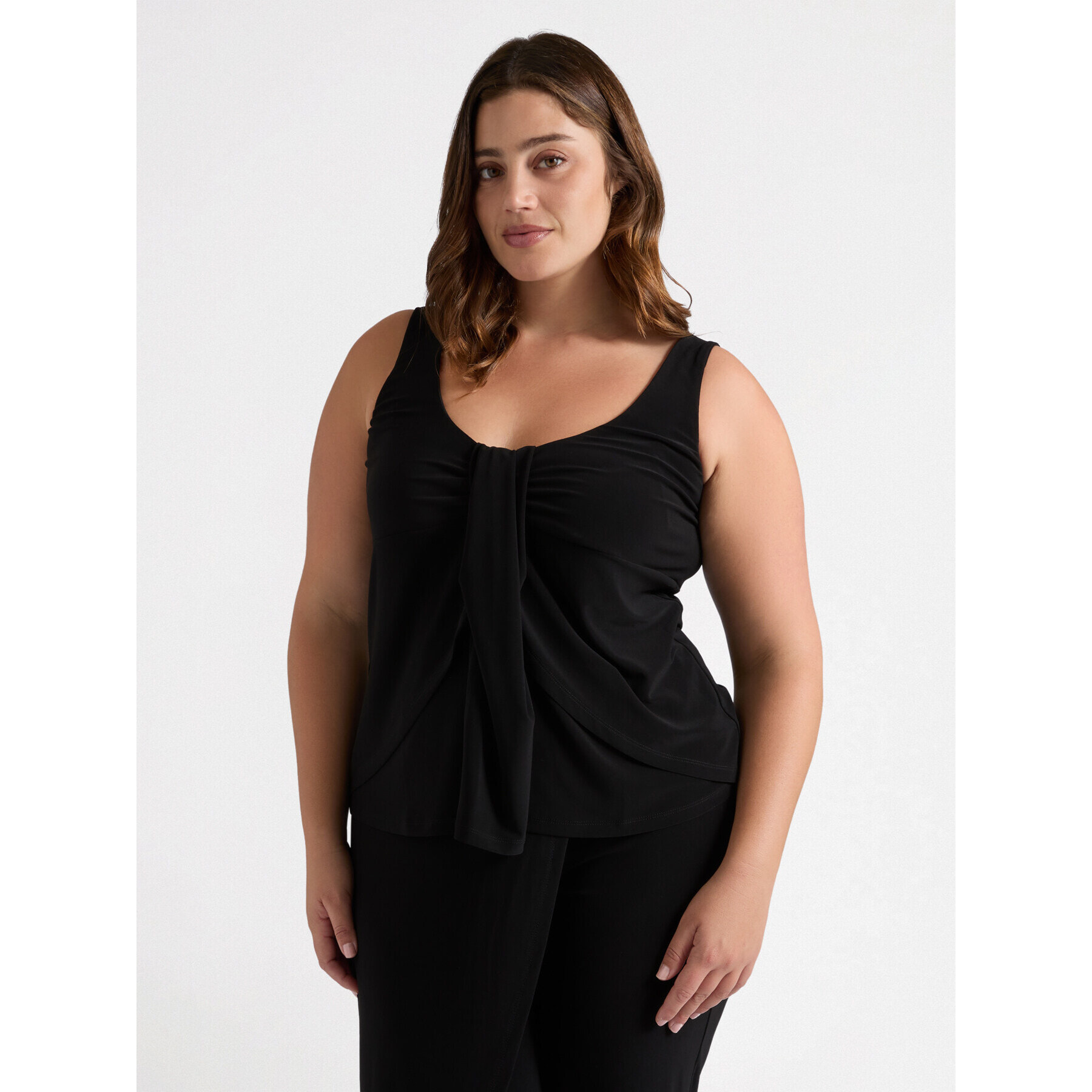 Fiorella Rubino - Top con nudo delantero - Negro