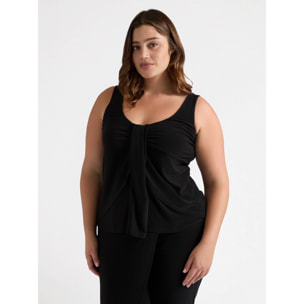 Fiorella Rubino - Top con nudo delantero - Negro