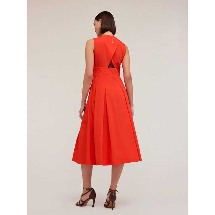 Motivi - Vestido camisero con bolsillos - Rojo