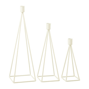 J-Line chandelier - métal - blanc - set de 3