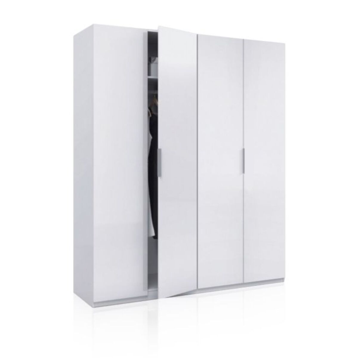 Armario Belar 4 puertas Blanco Brillo