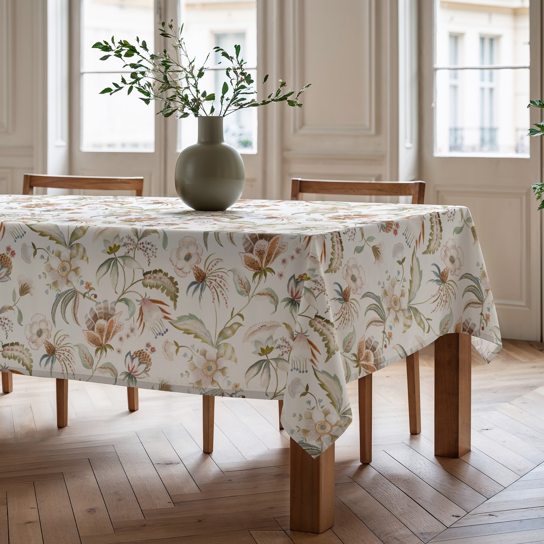 Nappe imprimée anti-tâches YARA BLANCHE