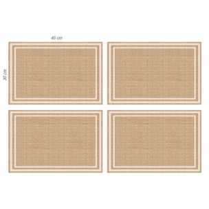 Set de 4 individuales de vinilo CERAMIKO, Agnán 4u-30x45 cm