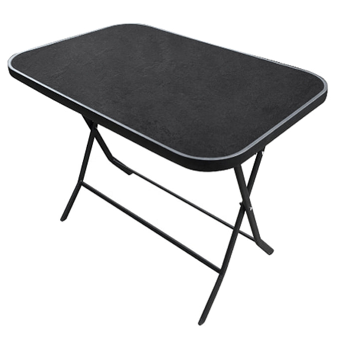 Table Pliante Effet Ardoise 4 Places