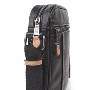 Bandolera Hombre Vegana Lois Warren Negro