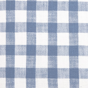 Funda de cojín algodón cuadros Soncuad color azul Algodón