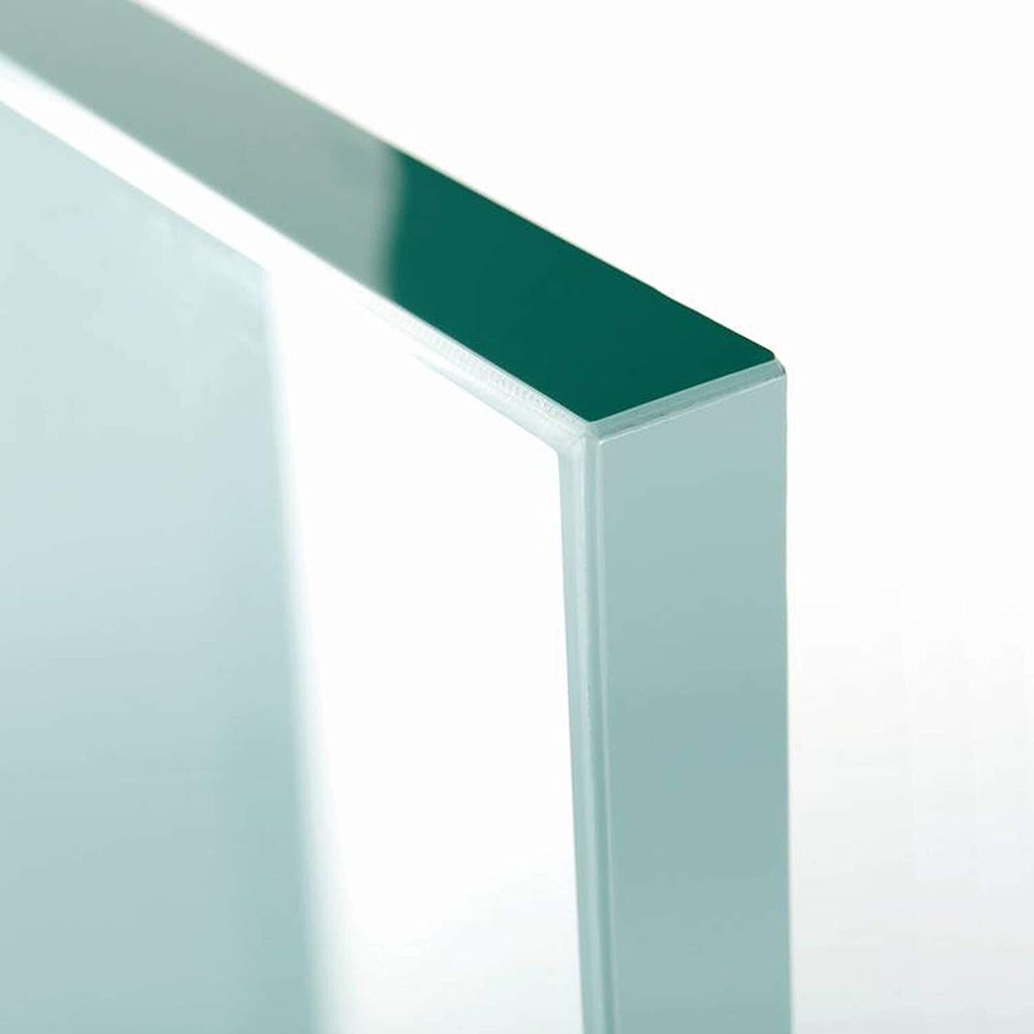 Tavolino Basso da Salotto Rettangolare in Vetro e Curvato (110 x 43 x 60 cm)- Luxury Z-01 - Design curvo e Moderno