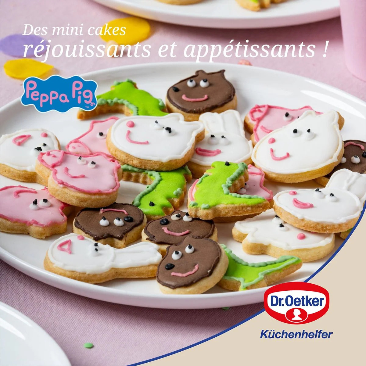 Moule mini cakes silicone 29 x 17,5 cm Dr. Oetker Peppa Pig