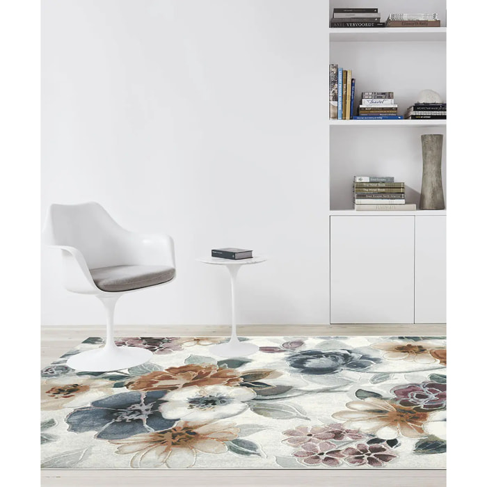 Tappeto Disegno Floreale Multicolore