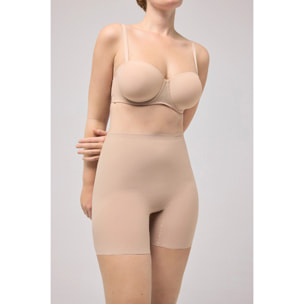 Guaina dimagrante a compressione tagliata al laser beige