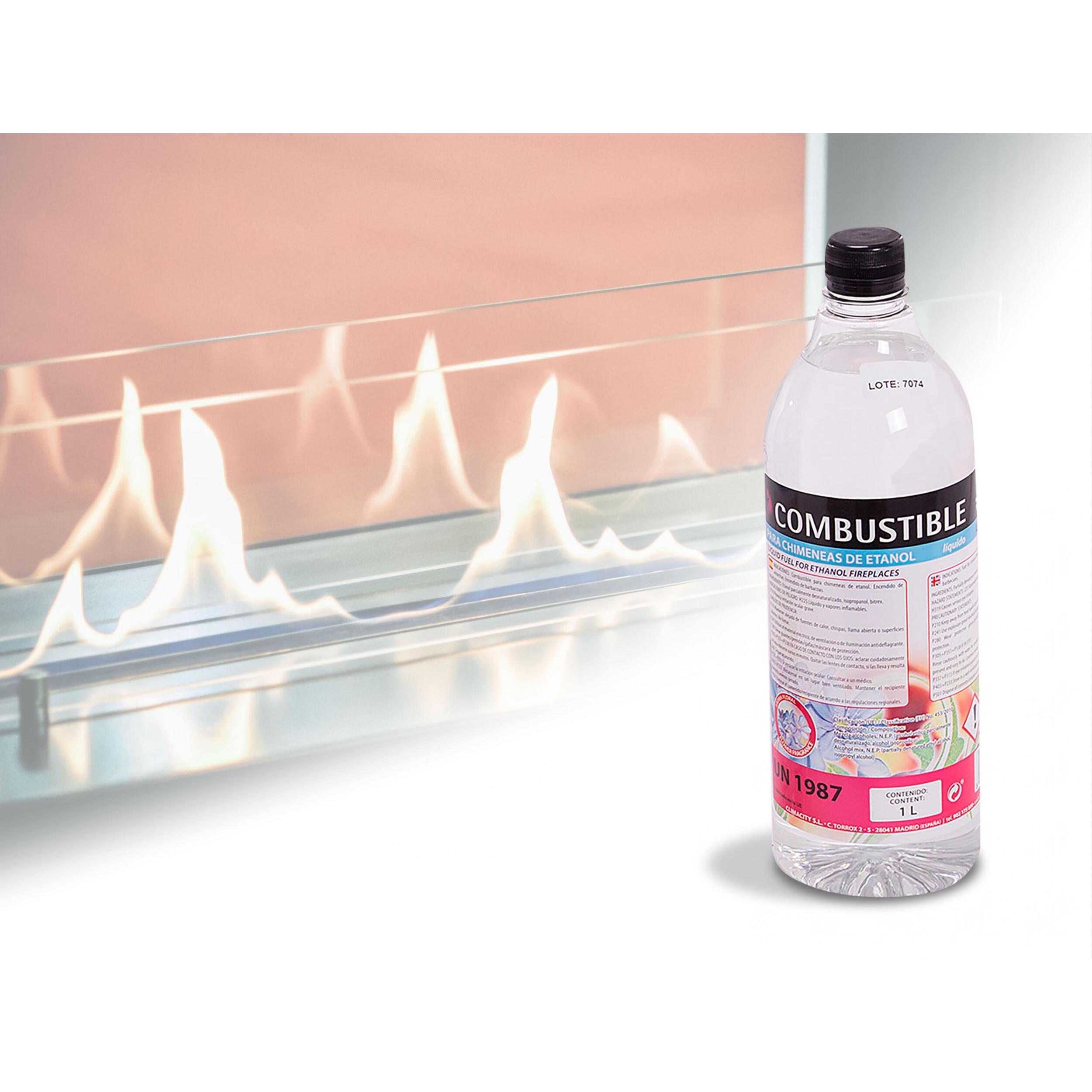 Combustible Etanol de origen natural aroma neutro formato Caja 12 Botellas de 1L cada una 2xBOT-12F PURLINE  W