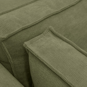 Canapé d'angle à gauche convertible 3 places en tissu chenille - BARANI