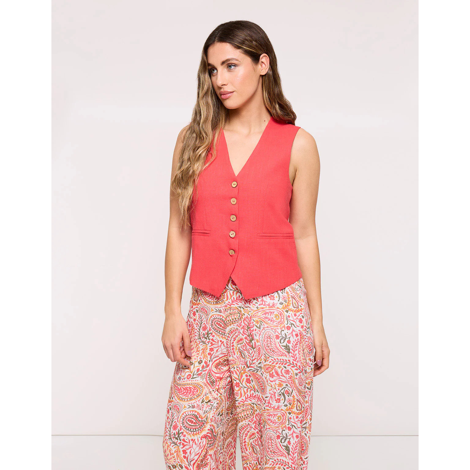 Pantalón Largo Estampado Rosa - Rider