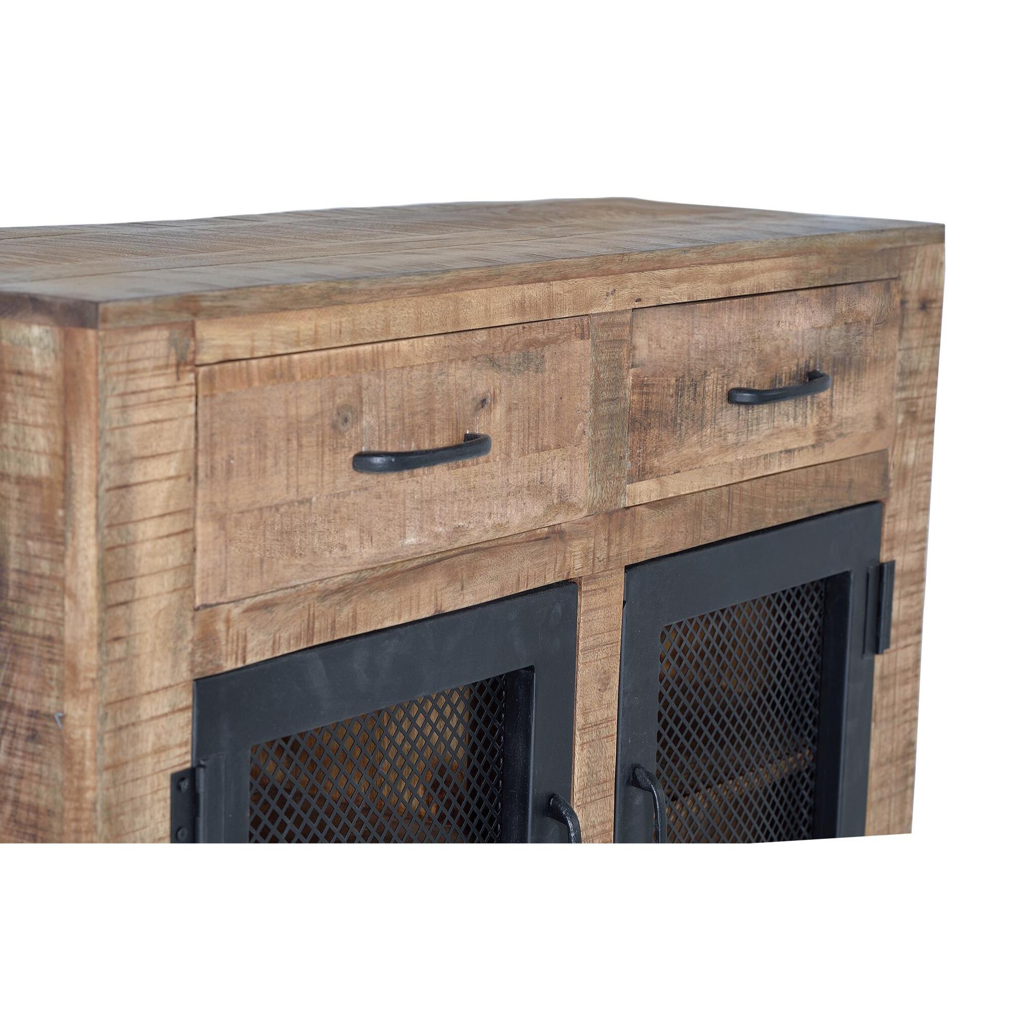 Mueble auxiliar - madera de mango y hierro - 85x100x38cm