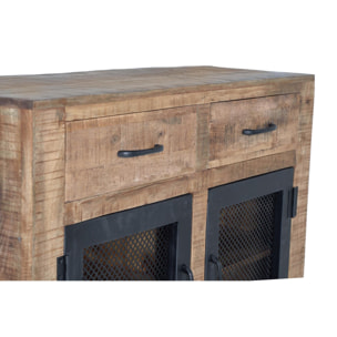 Mueble auxiliar - madera de mango y hierro - 85x100x38cm