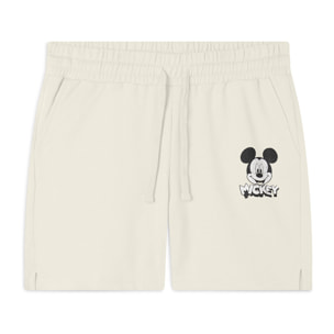 Pantaloncini regular fit con stampa Mickey Mouse
