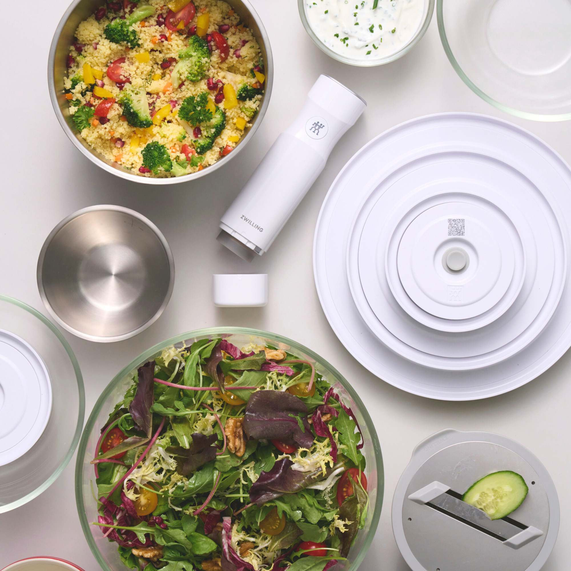 Couvercle de bol sous vide M / 18 cm, Blanc