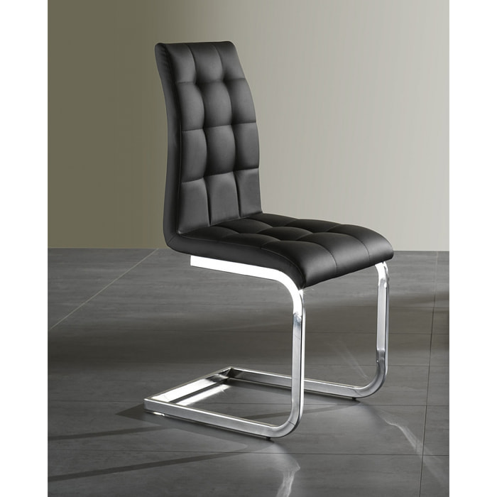 Tomasucci Lot de 4 CHAISES COZY BLACK Noir