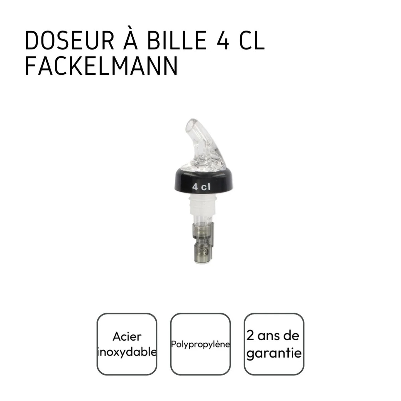 Ensemble de 2 Becs verseurs doseur à alcool à bille 4 cl Fackelmann