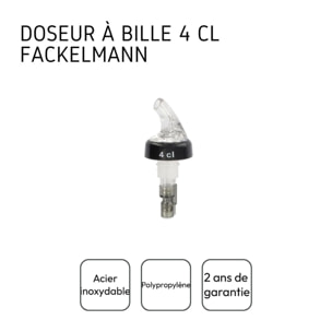 Ensemble de 2 Becs verseurs doseur à alcool à bille 4 cl Fackelmann