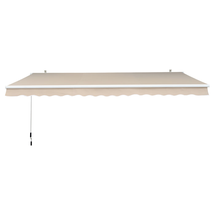 Toldo con ángulo Ajustable de Aluminio 2.95x2.5m Crema
