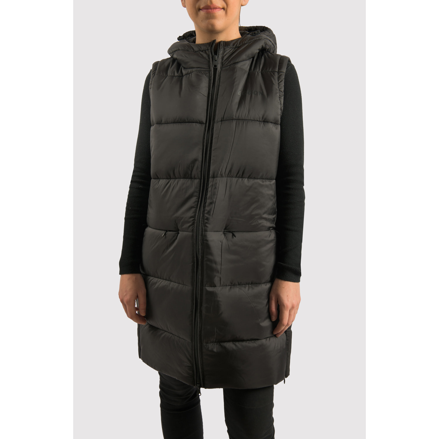 Chaleco Barcelona Long Vest marca ECOON - Negro