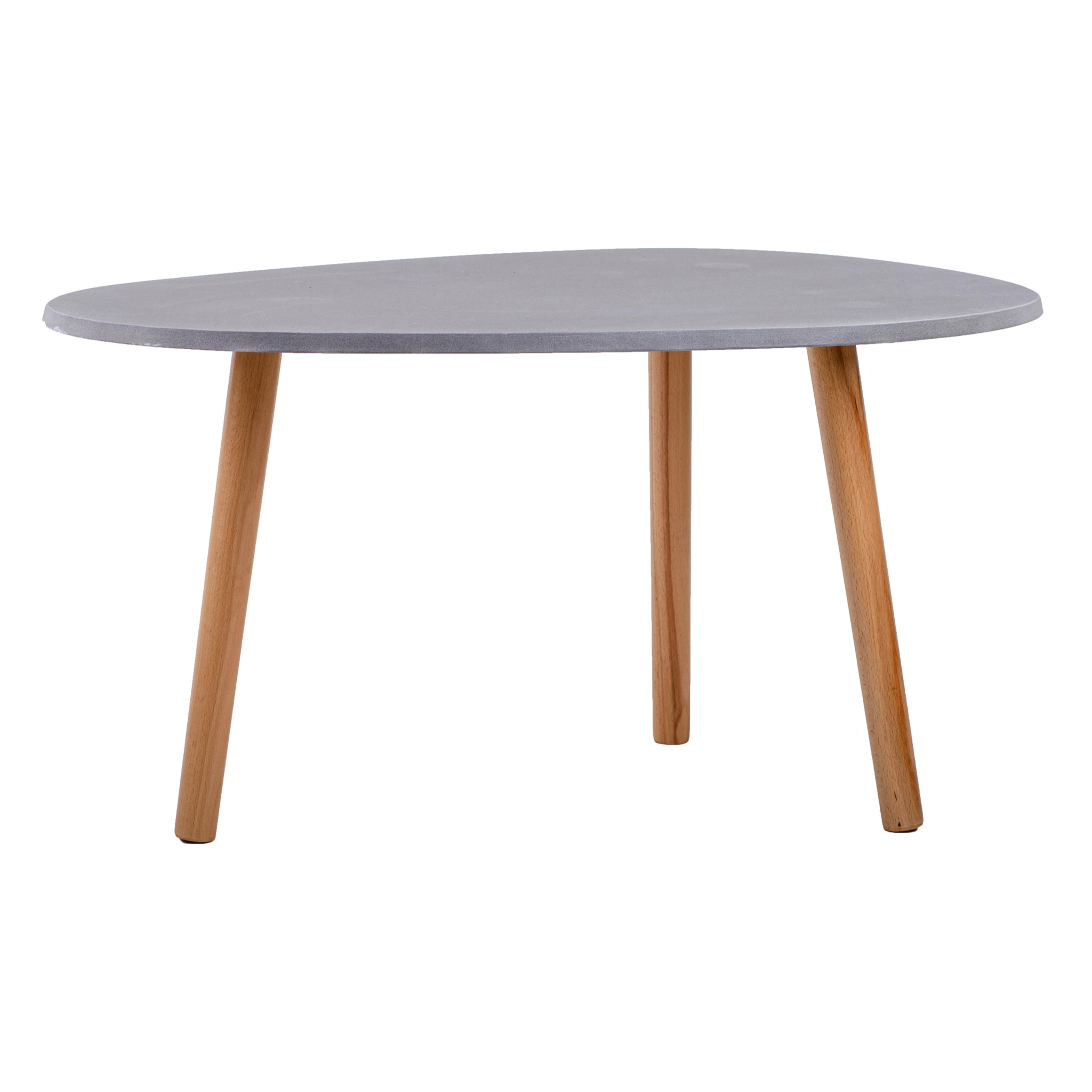 Tavolino Con Base Cemento D.85X59 Cm - Pezzi 1 - 85X43X59cm - Colore: Grigio - Bianchi Dino - Mobili, Tavoli, Scaffali Etc