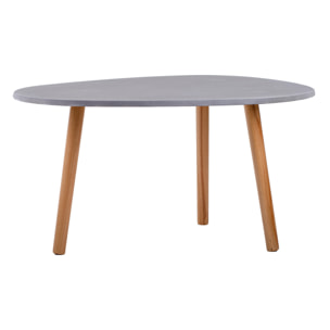 Tavolino Con Base Cemento D.85X59 Cm - Pezzi 1 - 85X43X59cm - Colore: Grigio - Bianchi Dino - Mobili, Tavoli, Scaffali Etc