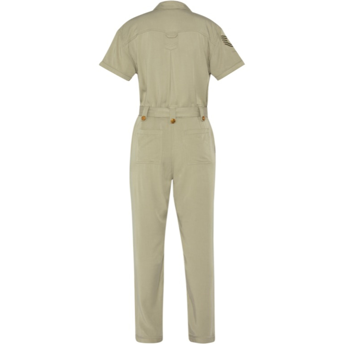 TRJAMELIA70W US NAVY JUMPSUIT IN YARN DYED COTTON WITH  POCKETS & CHEST PRINT 100% COTTON Cachi