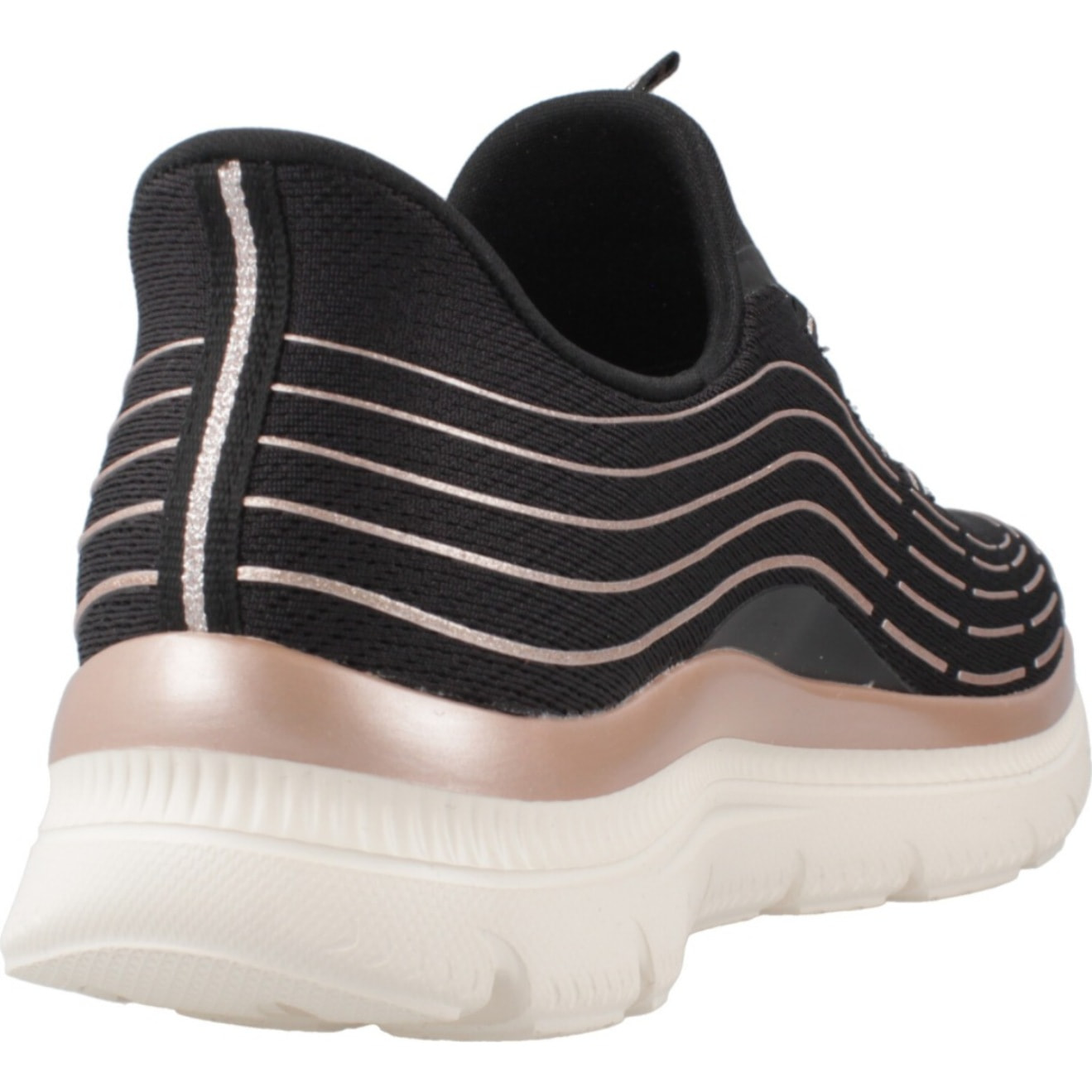 Sneakers De  Mujer Plus Soft Luster Negro