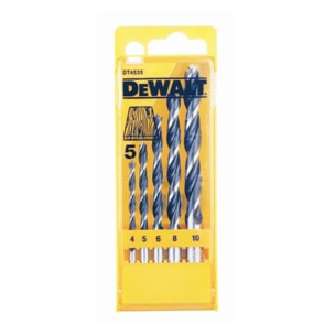 Coffret plastique DEWALT 5 mèches à bois 3 pointes - DT4535