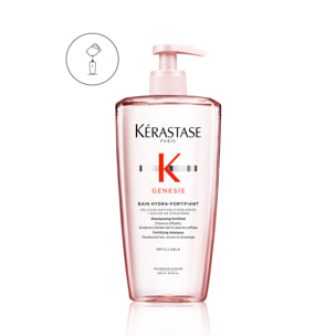 Genesis Classic - Hydra Fortifiant - Shampoing fortifiant anti-chute pour cheveux affaiblis Rechargeable