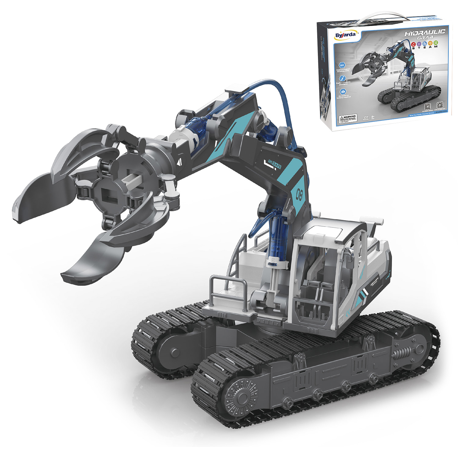 Escavatore con benna idraulica per costruire. 137 pezzi.