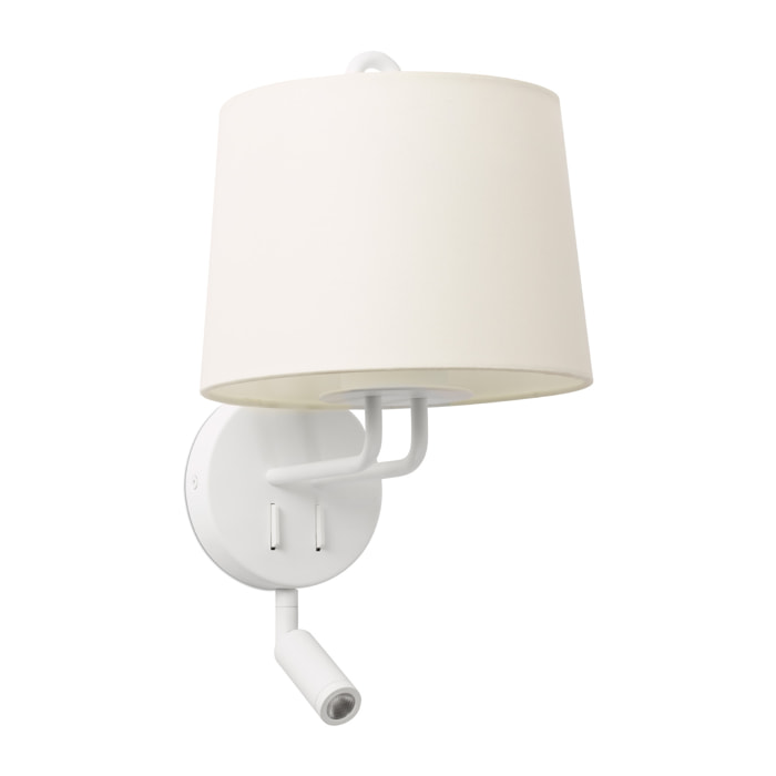 MONTREAL Lampe applique avec lecteur blanc/blanc