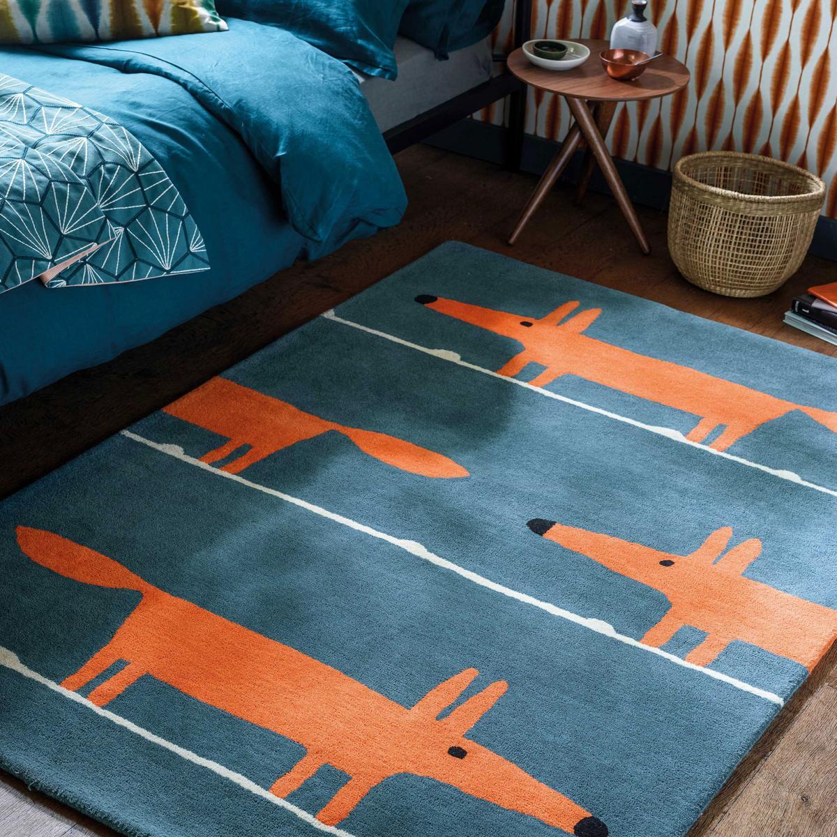 Tapis enfant fait à la main en laine RAIL