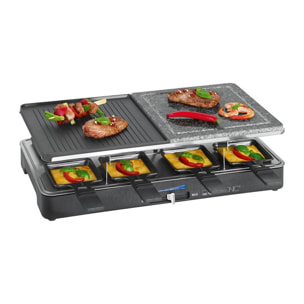 Raclette gril 2en1 8 personnes Clatronic RG 3518 Noir