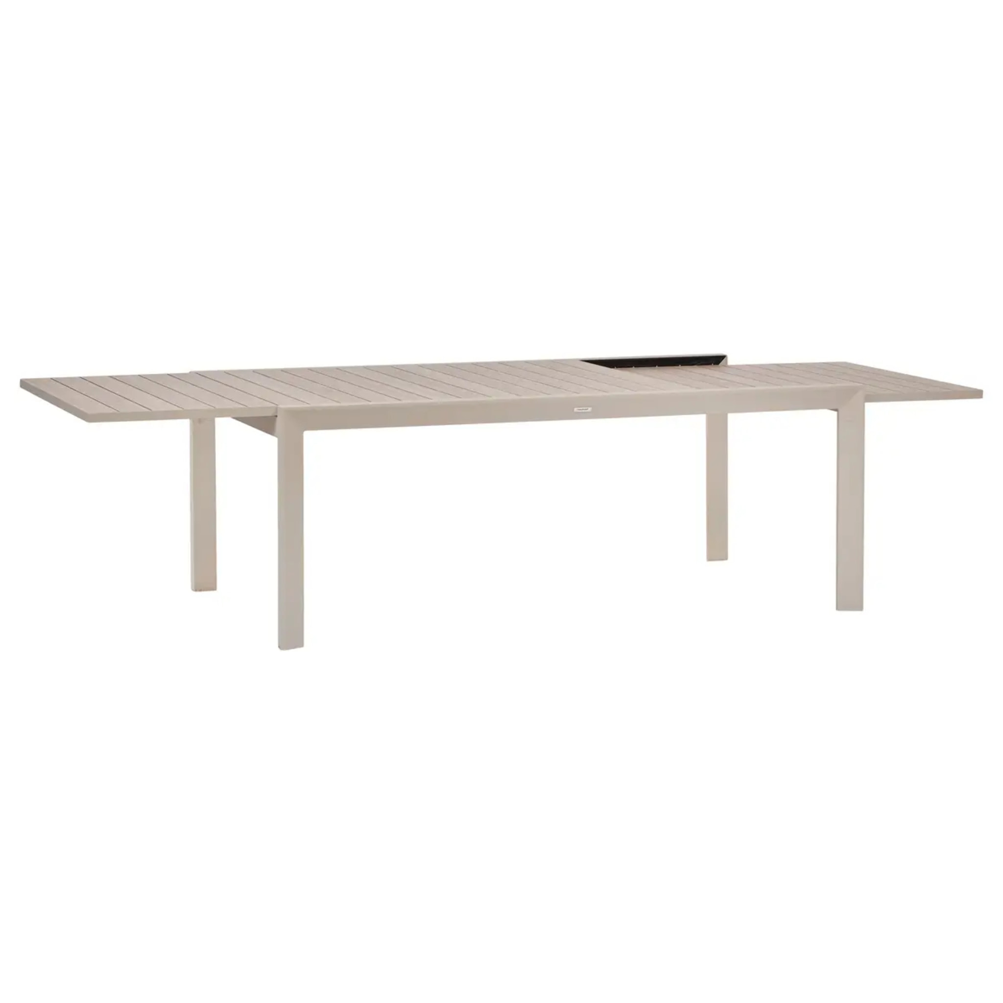 Table de jardin 12 places Evasion extensible lin argile