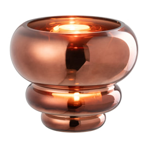 J-Line photophore/vase Julia - verre - brun - Ø 15.5 cm