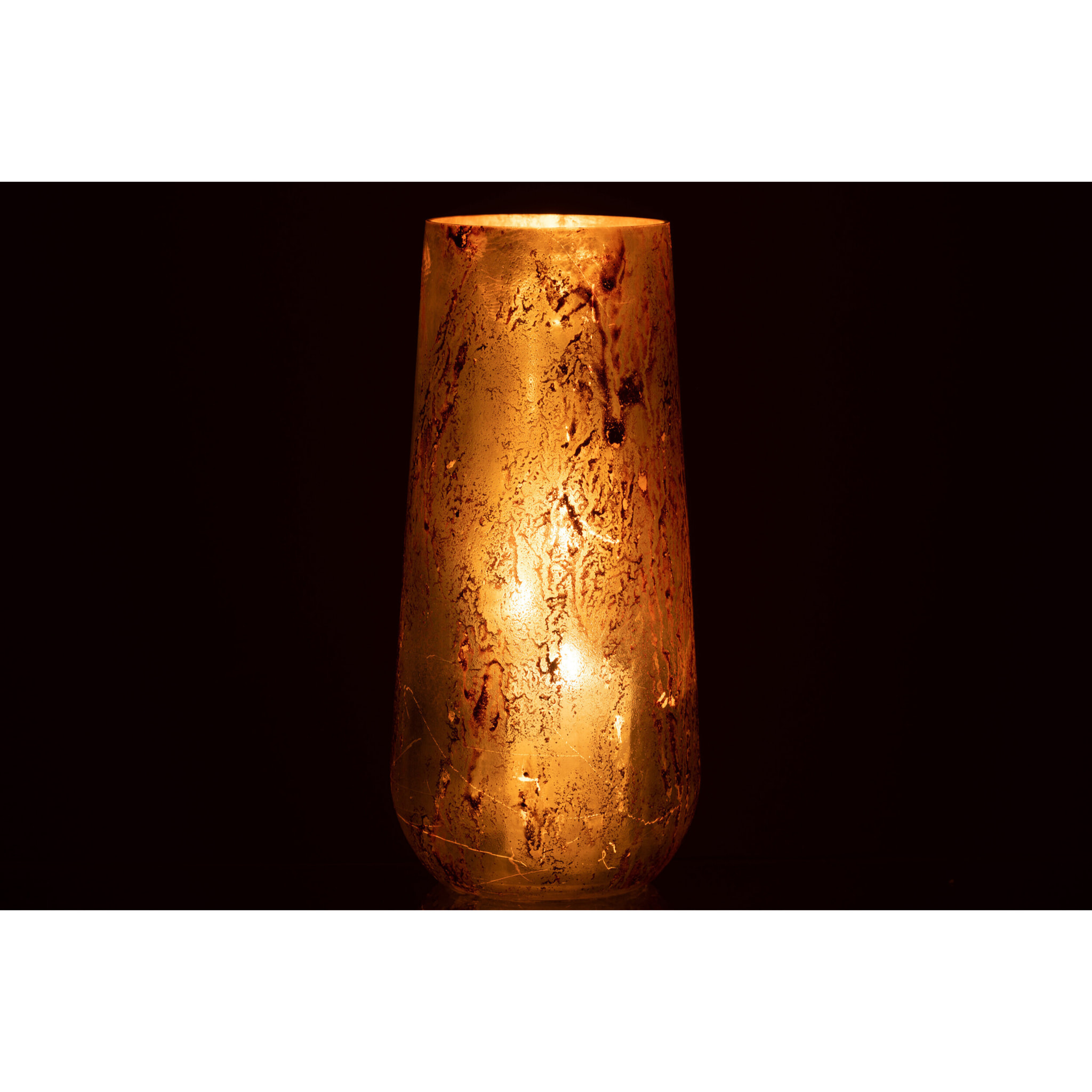 J-Line photophore - verre - brun/or - large - 27 cm de hauteur