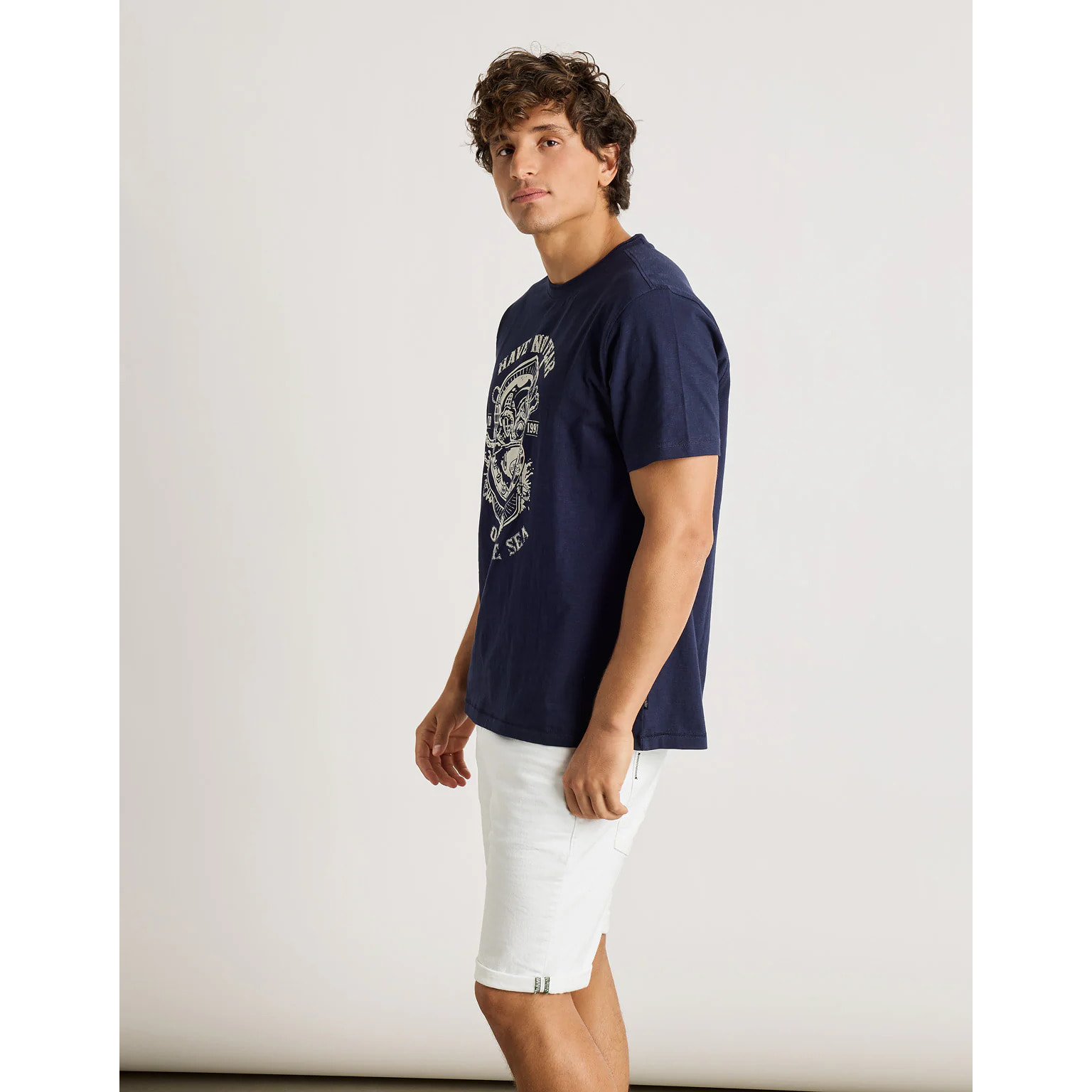 Camiseta Manga Corta Azul Marino - Zoso