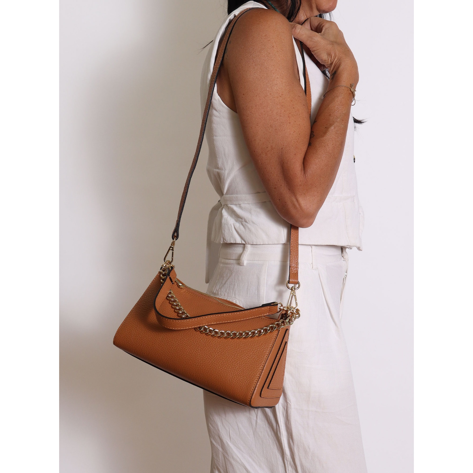 Borsa a mano da donna Made in Italy - Modello Seraphina Elite - 100% pelle - 26.0 x 14.0 x 12.0 cm
