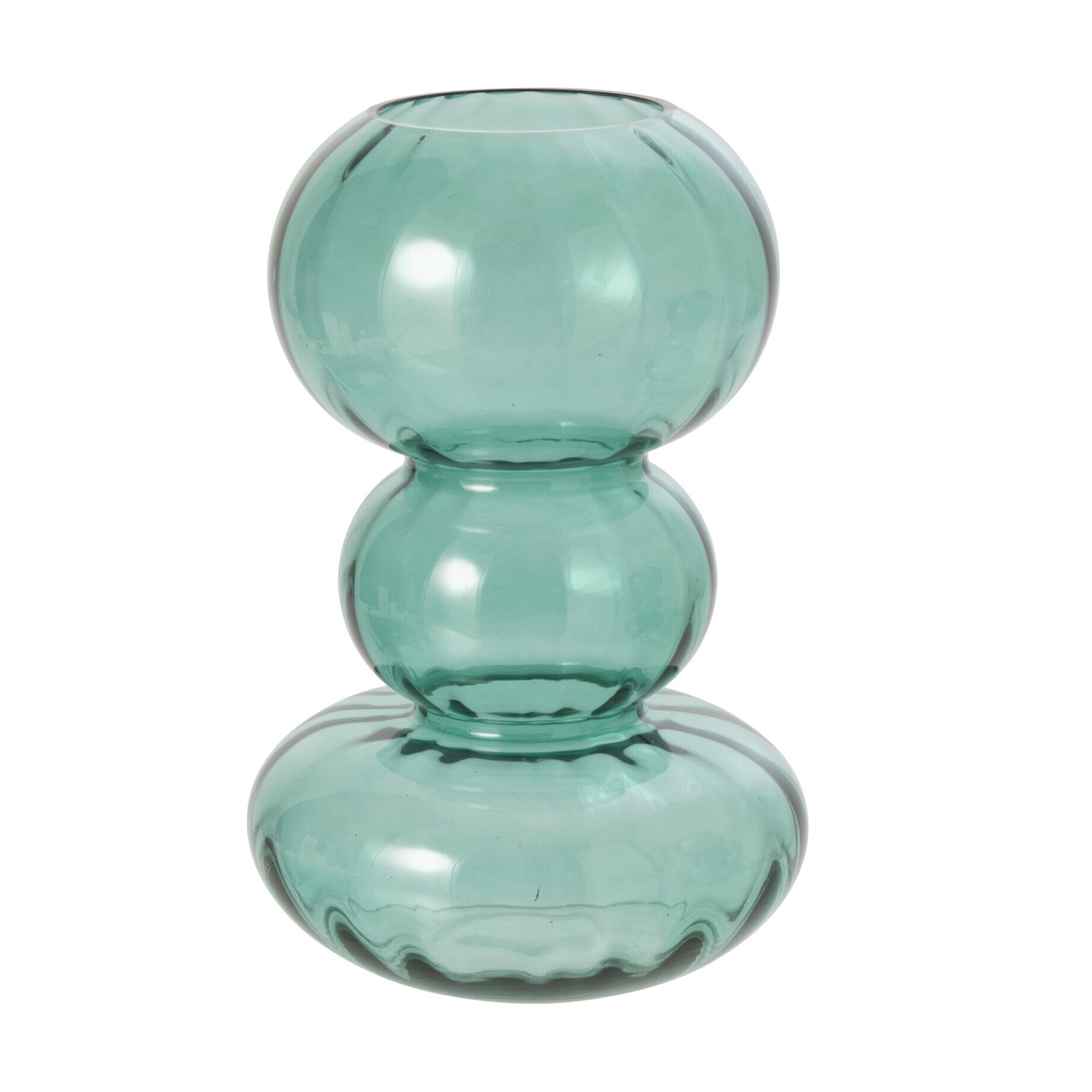 J-Line vase - verre - bleu pétrole - large