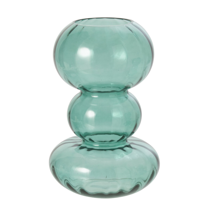 J-Line vase - verre - bleu pétrole - large