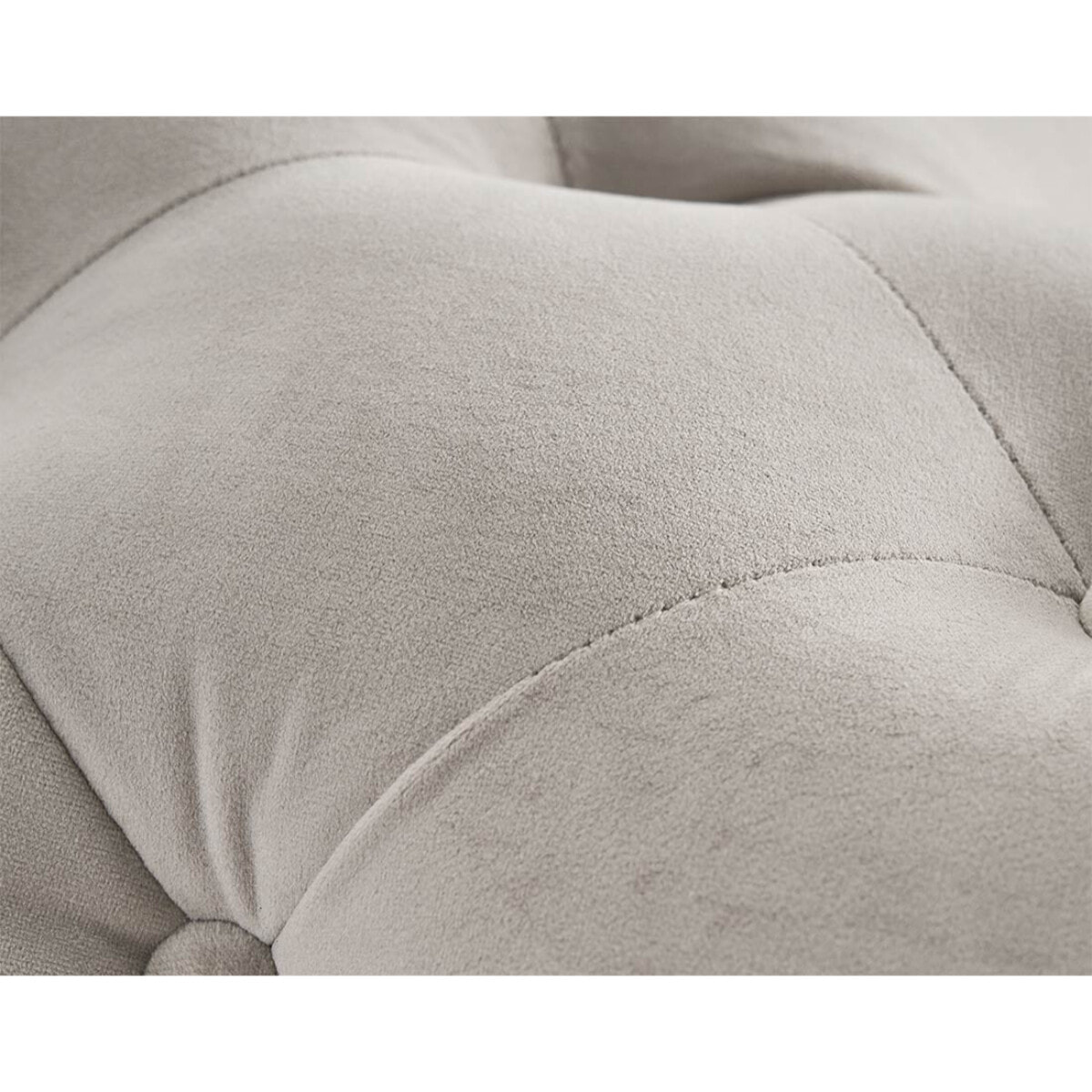 Camden - fauteuil chesterfield en velours - pieds en métal doré - Beige