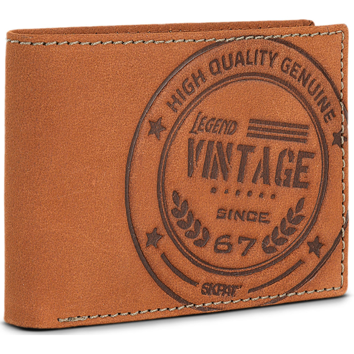 Cartera Hombre Piel Skpat Vintage Marron