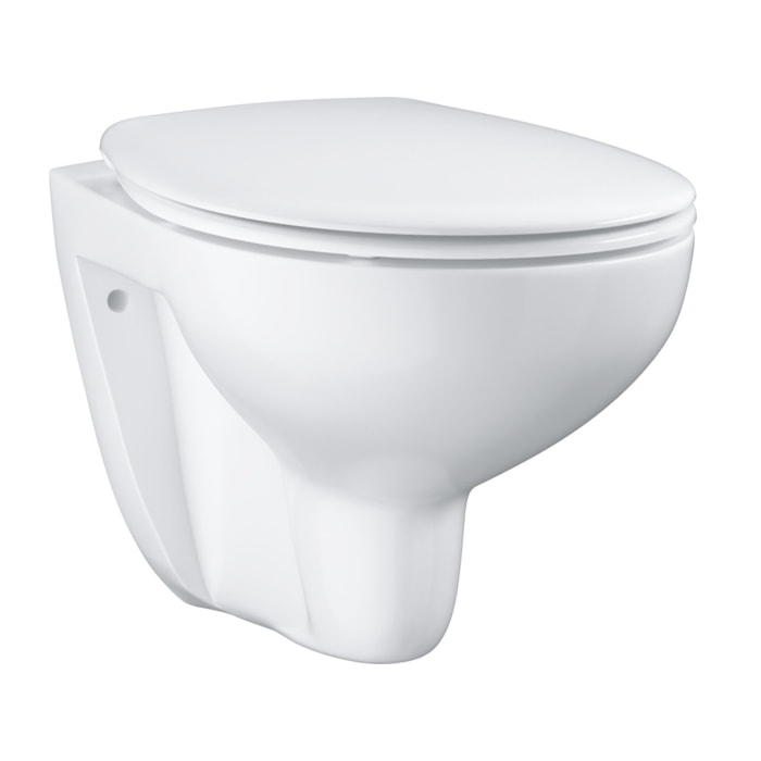 pack Bati-support Geberit UP100 + plaque Delta50 + cuvette Grohe  Bau Ceramic sans bride + abattant softclose (BauGeb2)