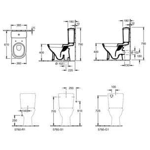 WC à poser O.novo avec abattant