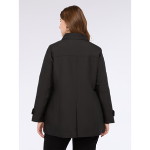 Fiorella Rubino - Gabardina con botones de doble botonadura - Negro